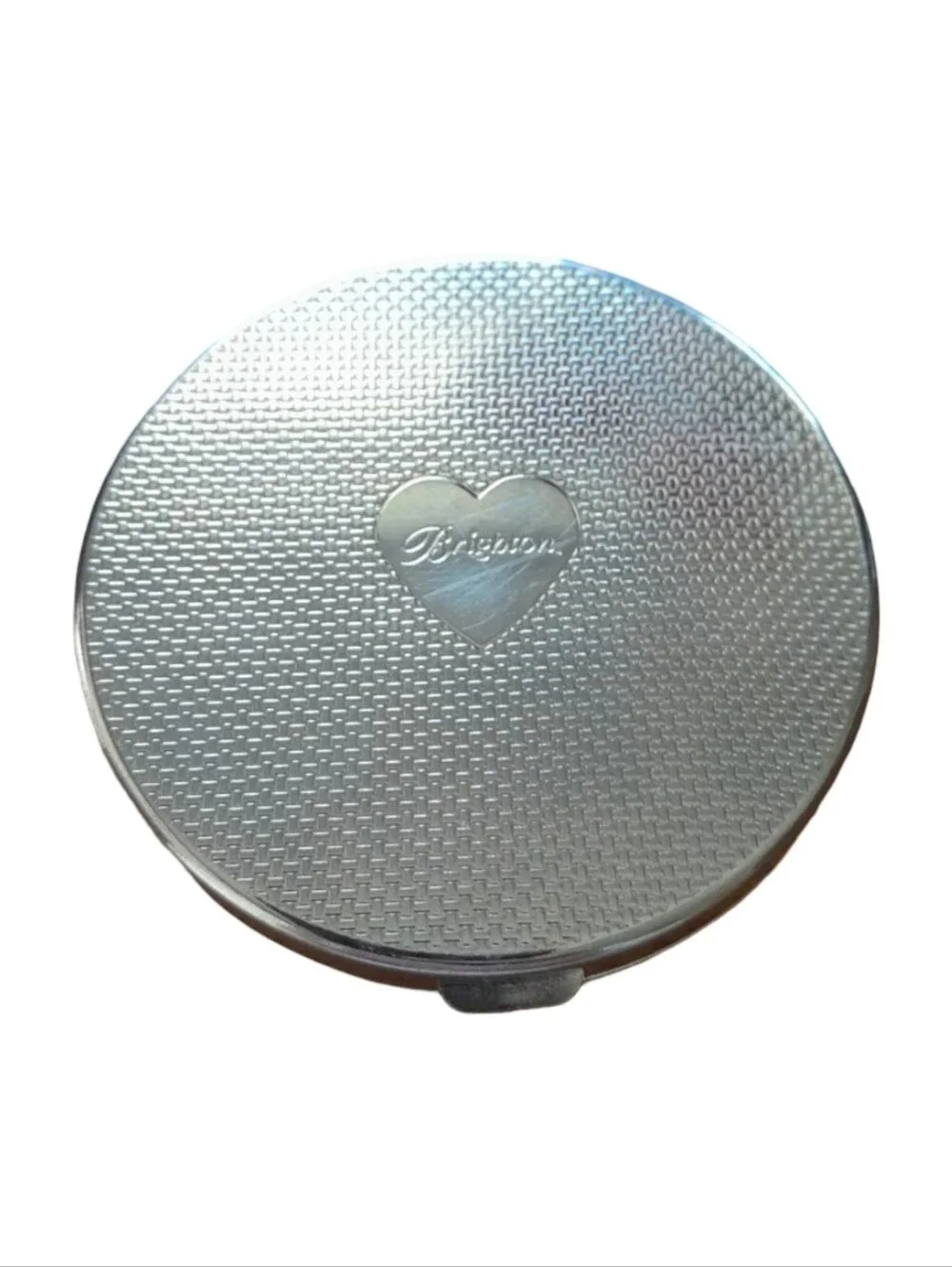 Brighton Ferrara Silver Filigree Round Dual Compact Mirror Travel Accessory
